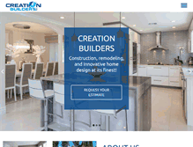 Tablet Screenshot of creationbuildersinc.com
